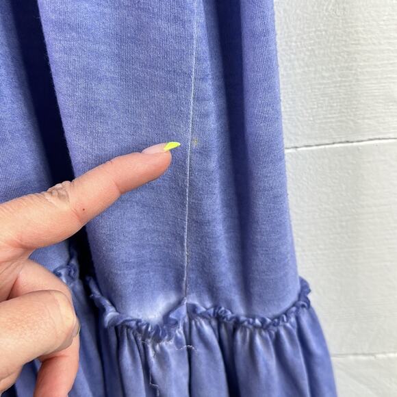 ALYA By Francesca's Blue Peplum‎ Raw Hem Tank Top Shirt Size Large - Picture 10 of 12